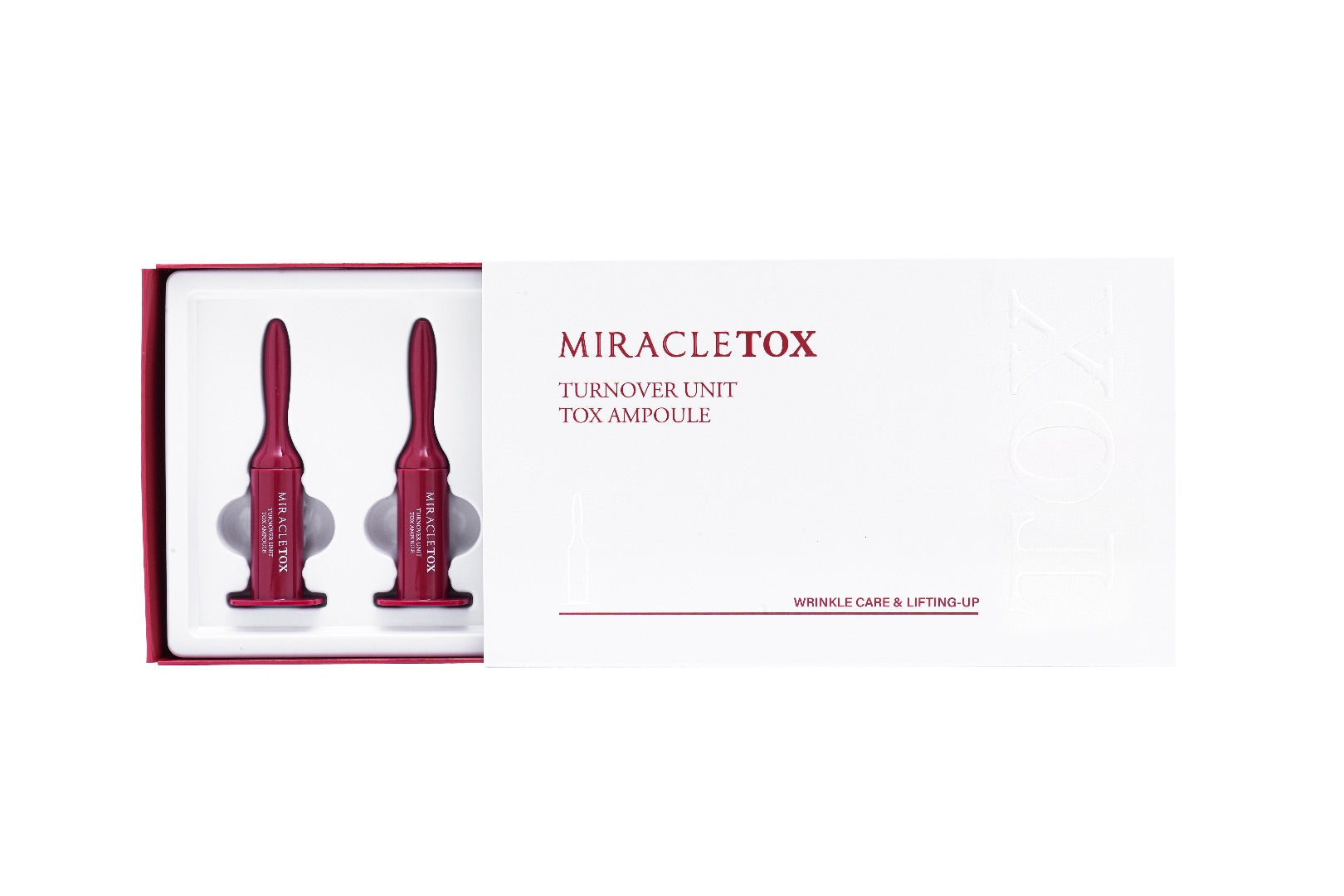 Shop MIRACLETOX Turnover TOX Ampoules at MiracleSkin.ae: Experience Firmness, Smoothness, and Hydration with Collagen Regeneration and 14 Peptides.