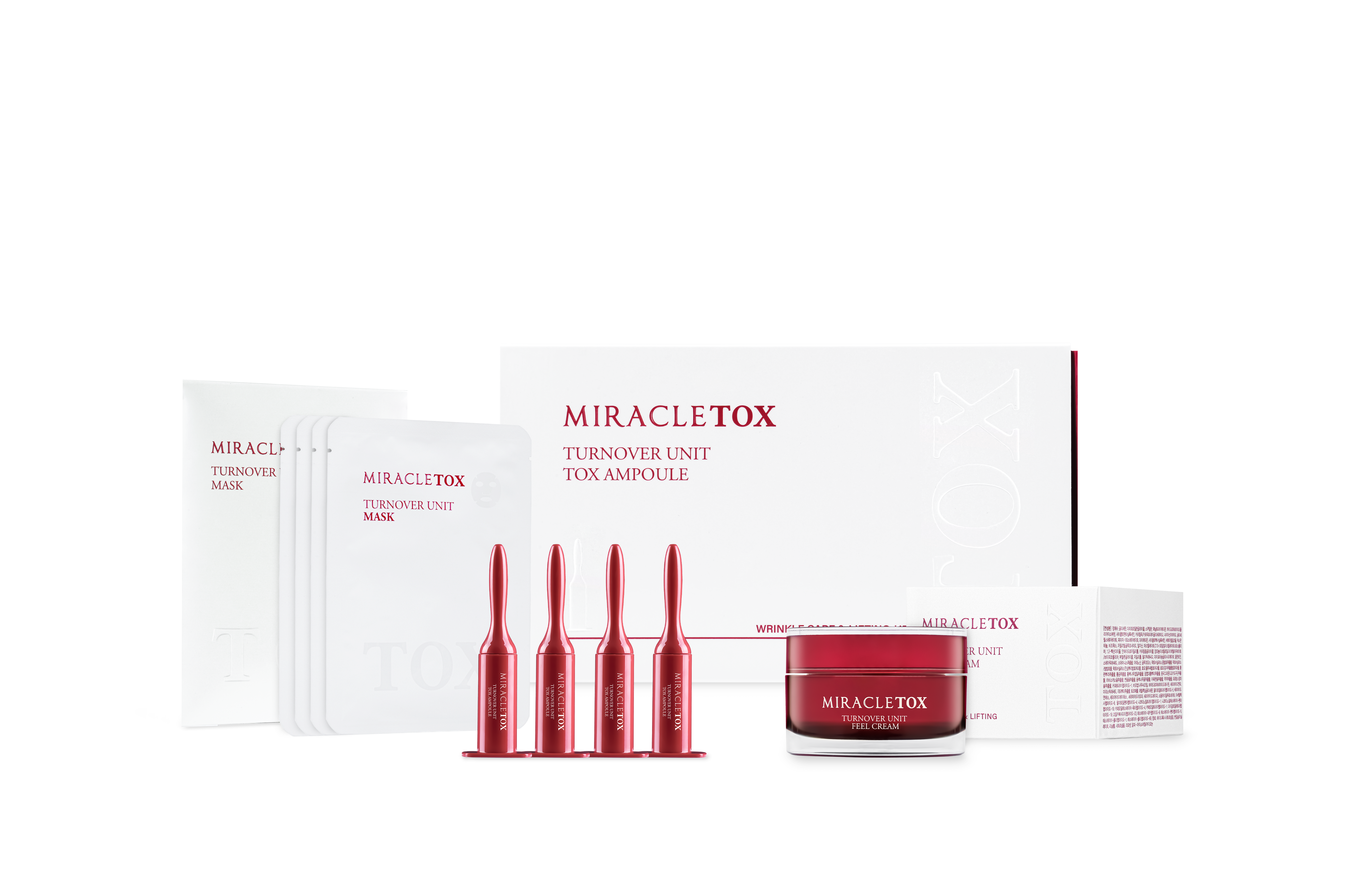 Achieve Youthful Radiance: Shop the MIRACLETOX TURNOVER Set for Non-Invasive Anti-Aging with Volufiline® & Microspear® - Experience Wrinkle Reduction, Brightening, and Hydration.