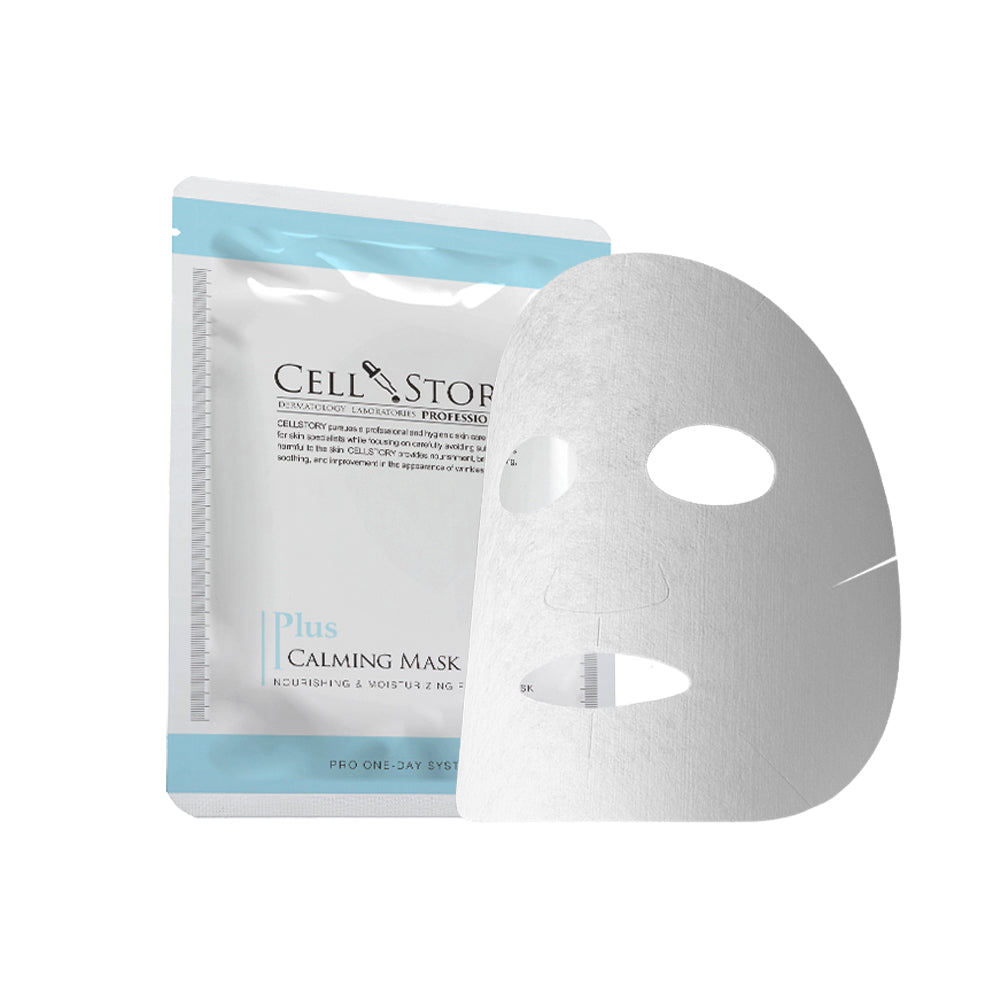 Experience Serenity with CELLSTORY Plus Calming Facial Mask: Nourish and Hydrate Your Skin with Centella Asiatica Extract, Amino Acid Complex, and 3GF.