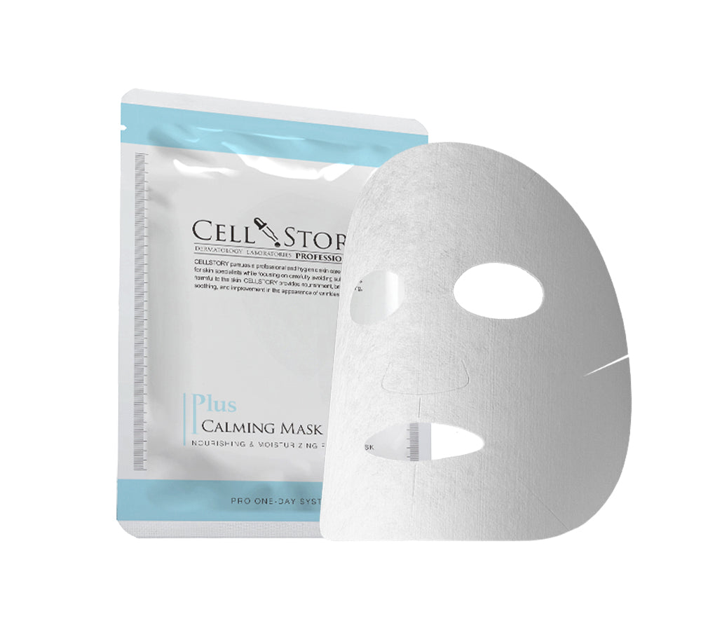 Experience Serenity with CELLSTORY Plus Calming Facial Mask: Nourish and Hydrate Your Skin with Centella Asiatica Extract, Amino Acid Complex, and 3GF.